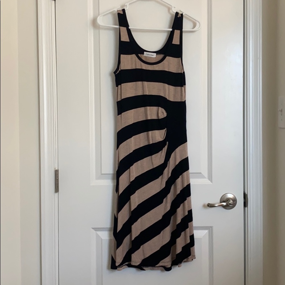 Calvin Klein Striped Midi Dress